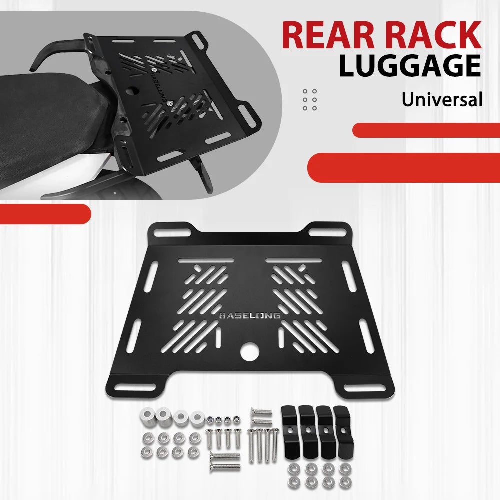 Bagagem traseira Cauda Rack Transportadora, Suporte de bagagem, Trunk Rails, Cremalheira de carga para Bajaj CT100 Pulsar 150 Clássico 150 DTS-i NS160 NS200 RS200