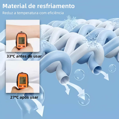 1 Par Manguito Proteção Solar UV Fina Braço Seda Masculina Feminina Respirável 35cm