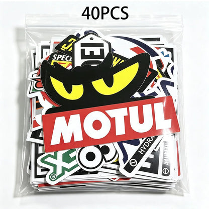 Adesivos para Motocicleta em Promoção: Conjunto de Decalques para Capacete, Tanque e Logos de Patrocinadores de Corridas para Yamaha, Suzuki, Kawasaki, Honda, Harley Davidson, Ktm