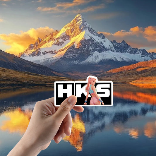 4 PÇS/SET Decalque de anime HKS exclusivo, adesivo distintivo para adicionar uma automotiva - Anime Flair para seus coisas
