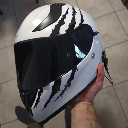 Monster garra zero adesivos de motocicleta para farol carenagem tanque combustível à prova dwaterproof água moto capacete scooter decalques vinil universal