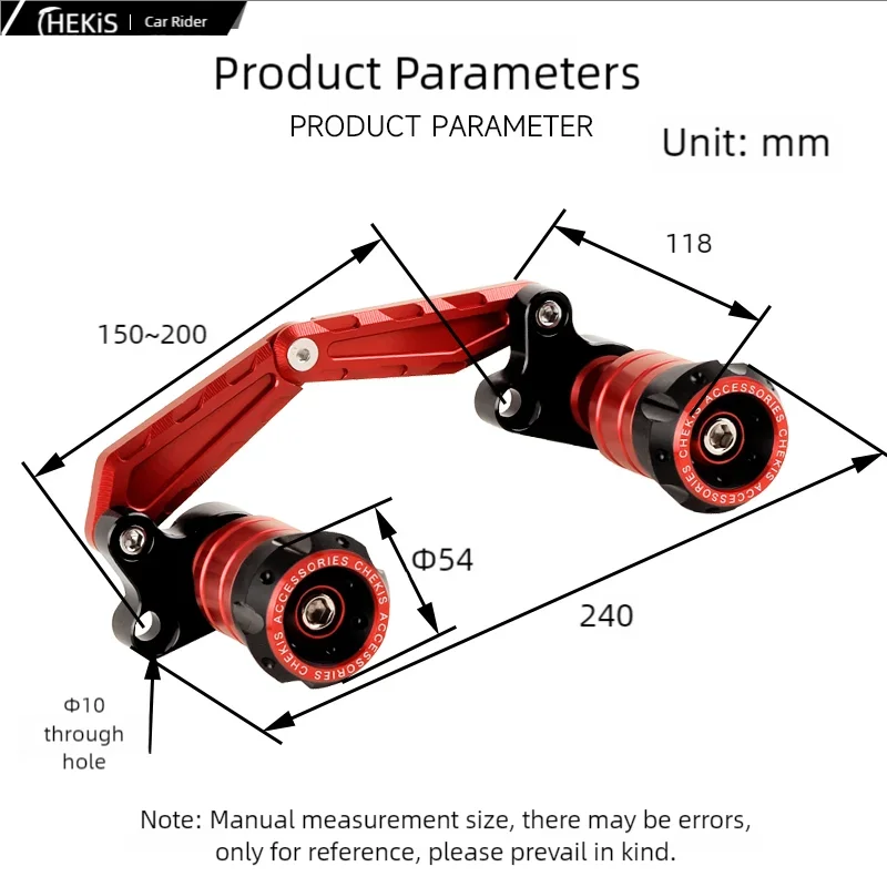 Chekis acessórios genuínos para motocicleta, adequados para yamaha nmax125/155 xmax250/300 nvx155 aerox155, tubo de escape modificado, bastão anti-queda, proteção de bola anticolisão