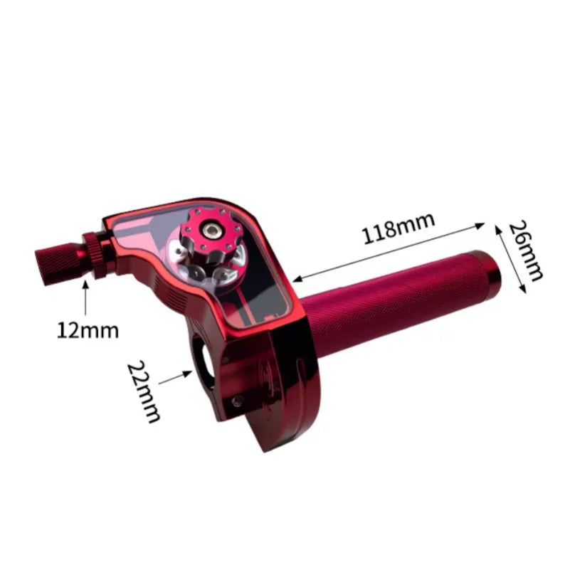 Manopla de Acelerador de Alumínio CNC de 22mm para Motocicleta, Moped, Scooter, Bicicleta, ATV, CRF, XR, KLX