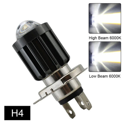 1 pçs 12v de alta qualidade h4/hs1 h6/ba20d 15w led 6 cob lâmpada do farol da motocicleta 1200lm 6000k hi/lo feixe luz branca amarela