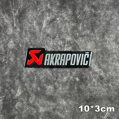 Adesivos de Metal para Escapamento de Motocicleta Akrapovic, Emblemas de Alumínio, Decalques de Logotipo para Silenciador de Moto, Acessórios para Motocicletas