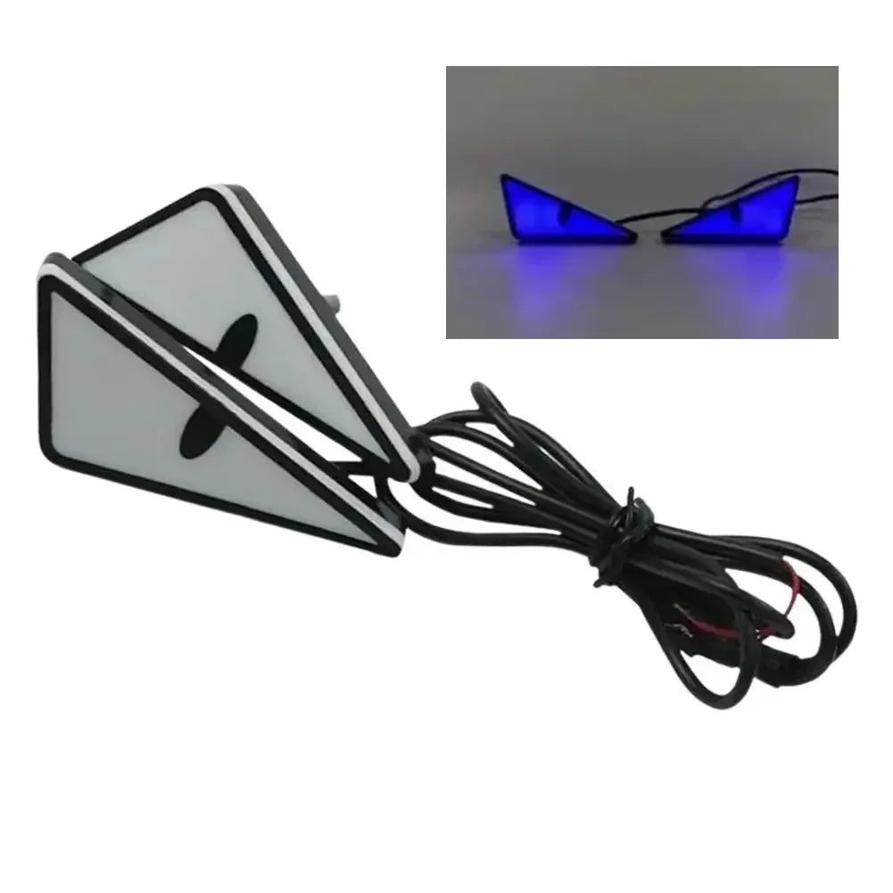 2pcs LED Devil's Eye License plate light Headlight For Car Motorcycl Universal Modified Decoration single light car Accessories