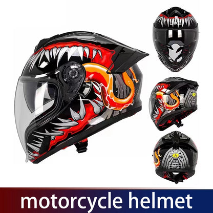 Capacete para Motocicleta, Capacete Aberto, com Viseira Dupla para Homens e Mulheres, Capacete de Inverno para Todas as Condições Climáticas, Certificação 3C e DOT