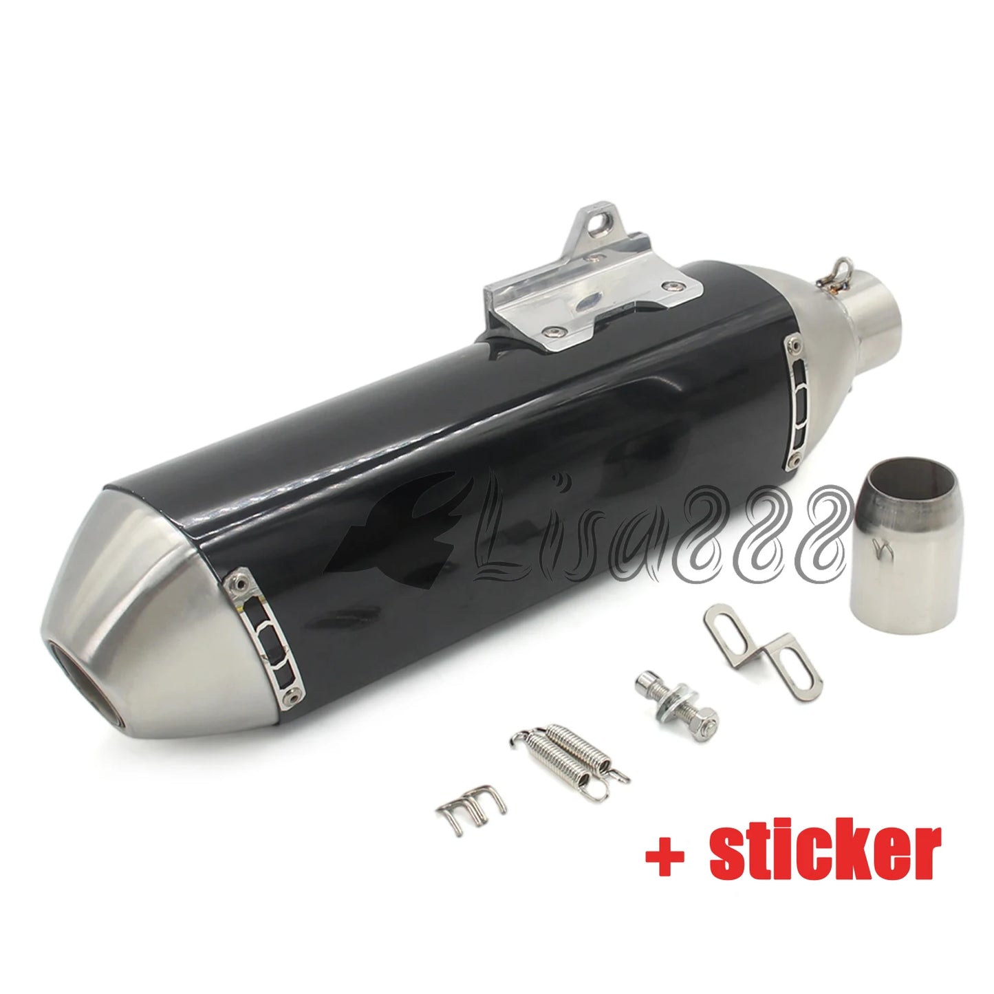 51mm comprimento universal 470mm entrada da motocicleta fmf 4t silenciador de escape tubo fuga moto com db assassino escapa para moto