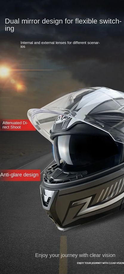 Flip up capacete da motocicleta rosto cheio lente dupla fora de estrada capacete de corrida dos homens cascos para moto capacete de moto dot aprovado