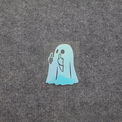 Adesivo Decorativo de Halloween com Fantasma Brilhante, Criativo e Personalizado para Carro e Motocicleta, Padrão Engraçado para Aplicar na Carroceria