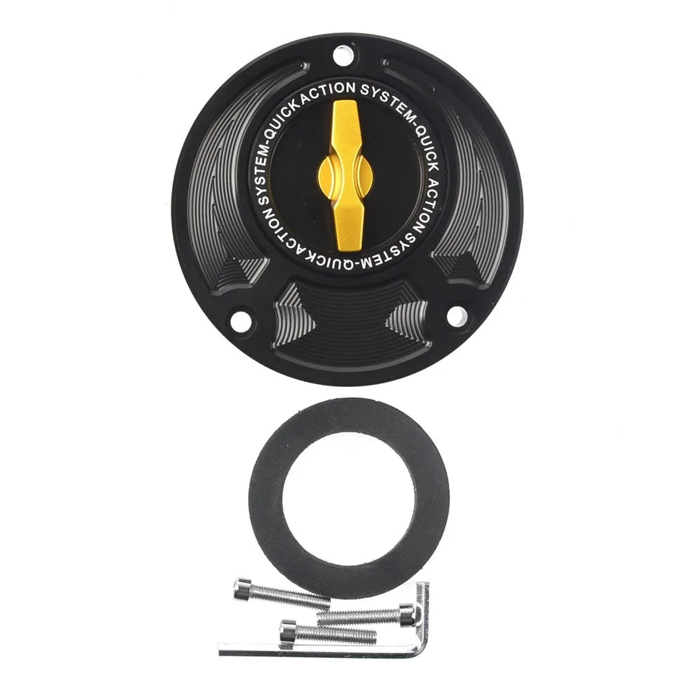 Tampa do tanque de combustível de abertura rápida sem chave em liga de alumínio para motocicletas, acessórios para MT-01 MT-03 MT07 MT-09 MT-10 MT-125 MT-15