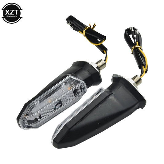 2 Peças Mini Luzes de Sinalização LED para Motocicleta 8mm, Luzes de Pisca Âmbar, Lâmpada Indicadora 12V, Acessório para Moto