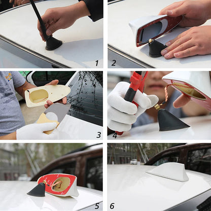 Antena de tubarão para rádio de carro, antena de tubarão, design de sinal fm para kia picanto, acessórios para assento ibiza 6l