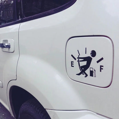 1 pçs engraçado adesivo de carro puxar ponteiro do tanque combustível para carro completo vinil adesivo reflexivo decalque carro auto decoração exterior acessórios