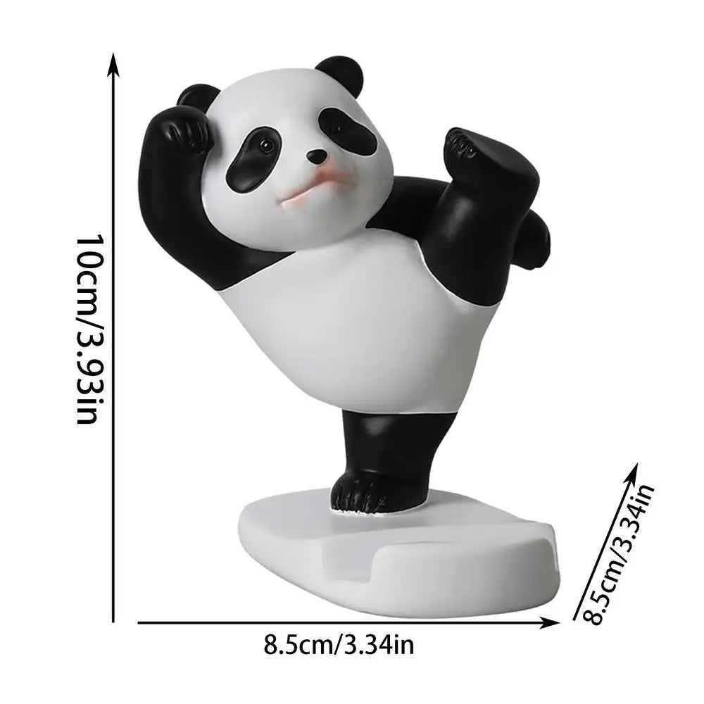Suporte de Celular Universal Criativo em Forma de Panda para Decoração de Mesa de Escritório em Casa