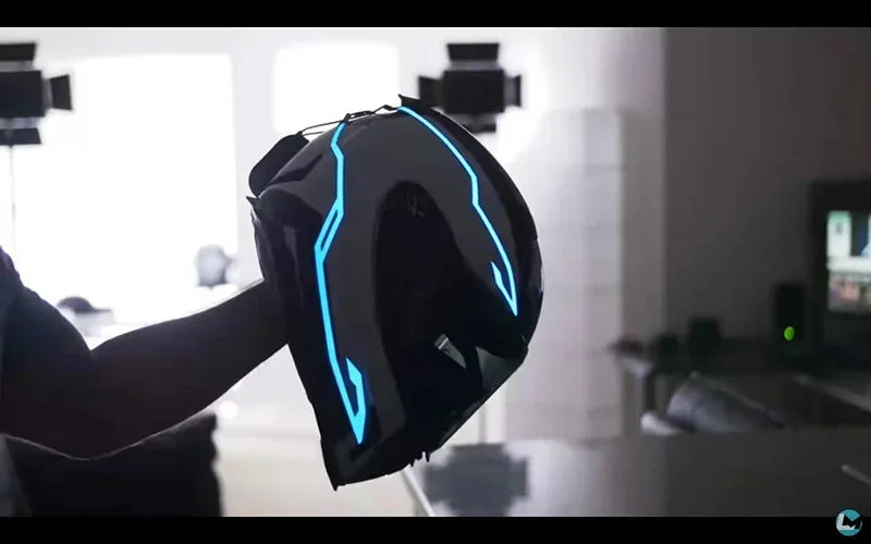 Motorcycle Helmet Light 4 in 1 EL Light 3 Mode Led Helmet Light Night Riding Signal Helmet Strip Decoration Accessories Kit