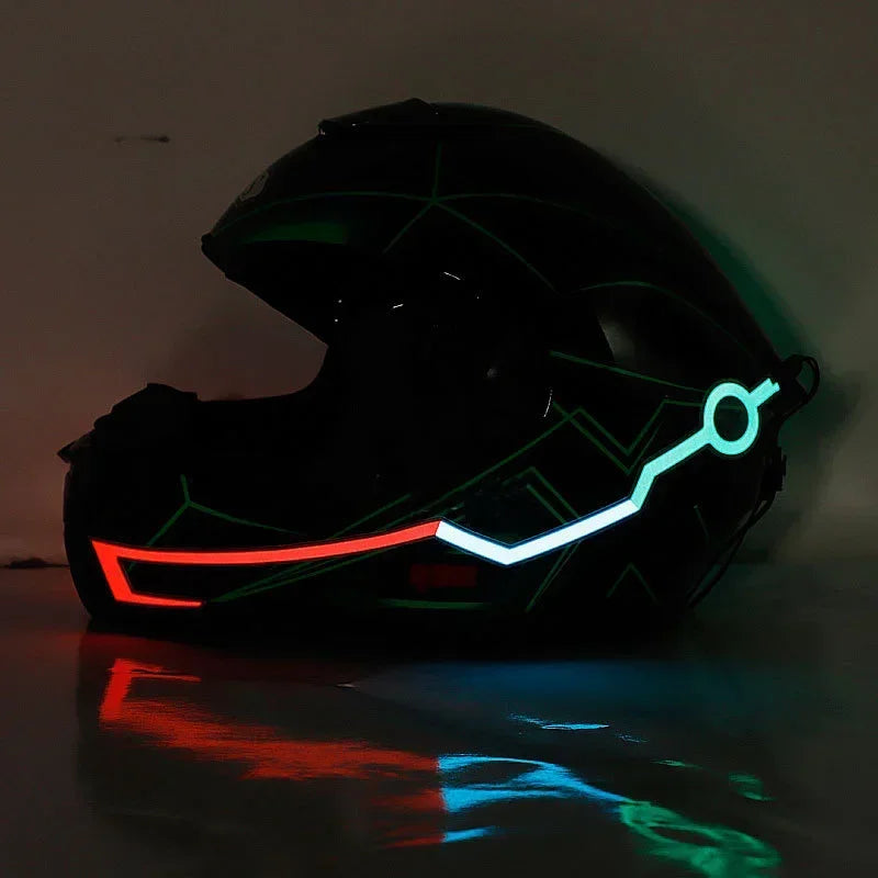 Helmet Strip EL Sticker Led Helmet Light Strip Motorcycle Helmet Light Night Riding Accessory Waterproof LED Cold Light Amagi
