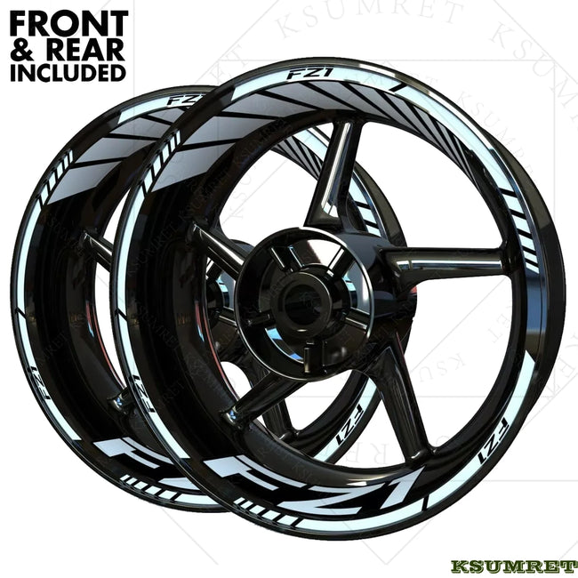 Adesivo de roda de vinil FZ1 Conjunto de adesivos de decalque de aro de motocicleta com logotipo FZ1