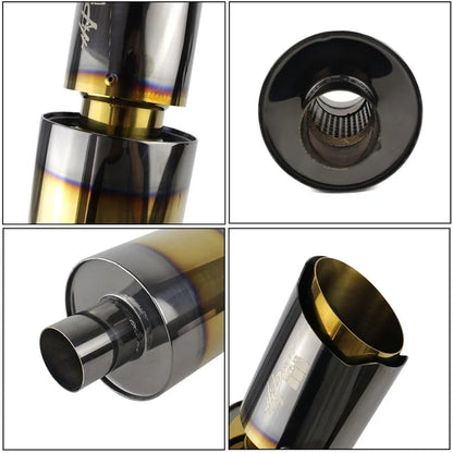 Ponta de escape de aço inoxidável silenciador universal tubo de escape jdm escape de alta qualidade