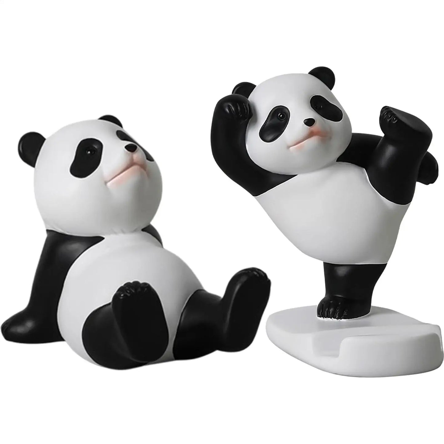 Suporte de Celular Universal Criativo em Forma de Panda para Decoração de Mesa de Escritório em Casa
