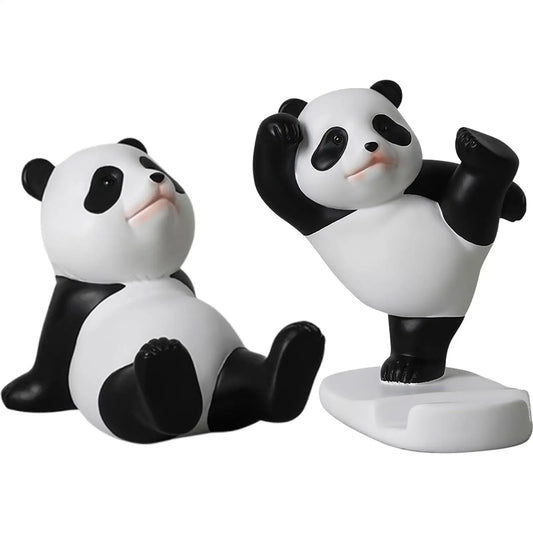 Suporte de Celular Universal Criativo em Forma de Panda para Decoração de Mesa de Escritório em Casa
