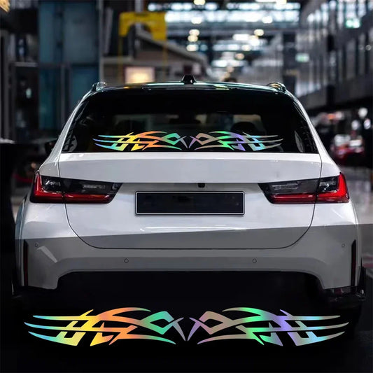 Adesivo de carro estilo chama tribal, adesivo de para-brisa dianteiro e traseiro, acessórios de decoração automática de vinil para bmw audi tesla assento subaru skoda