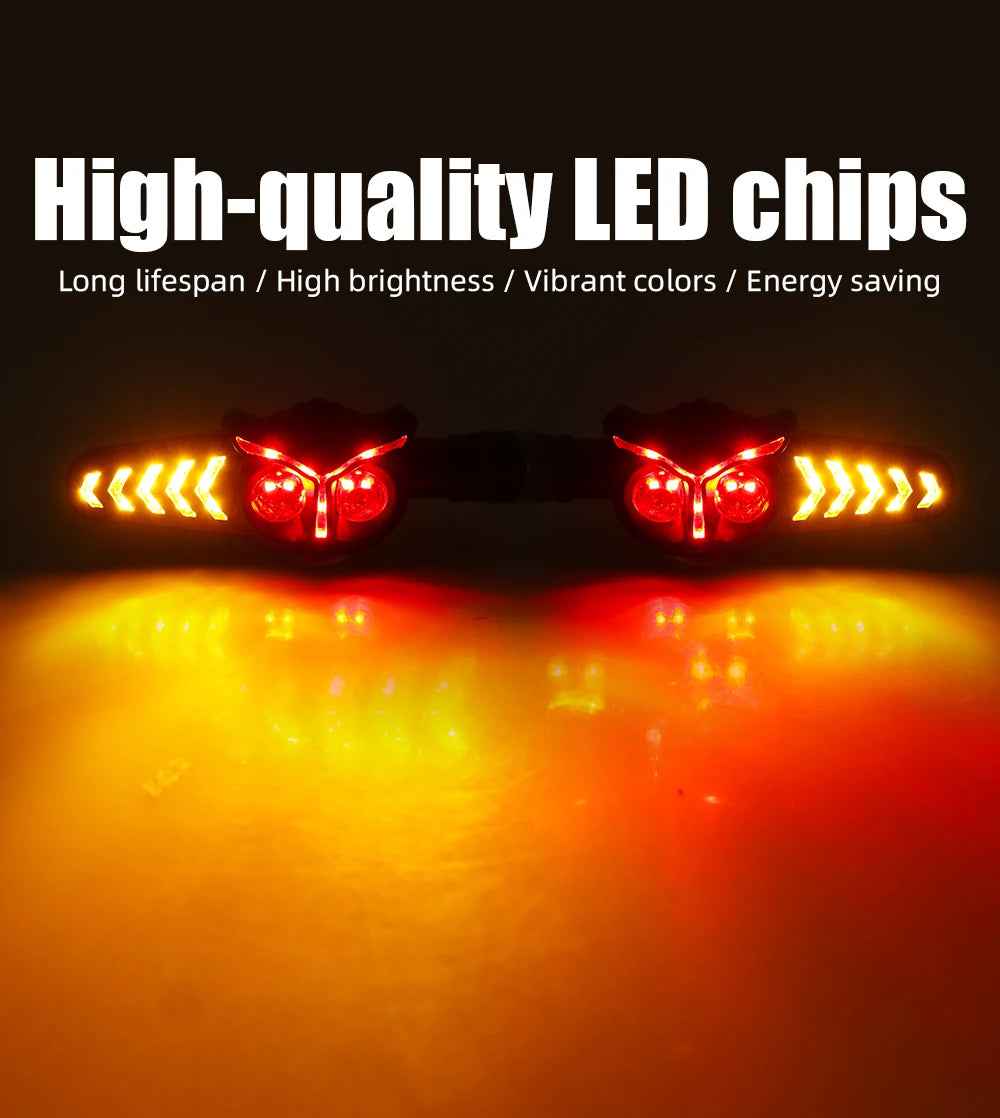 Luz de Sinalização LED para Motocicleta 2PCS 12V 24V, Lâmpada Indicadora de Pisca Segura, Lâmpada de Freio Traseira, Lâmpada Decorativa DRL para YAMAHA Honda