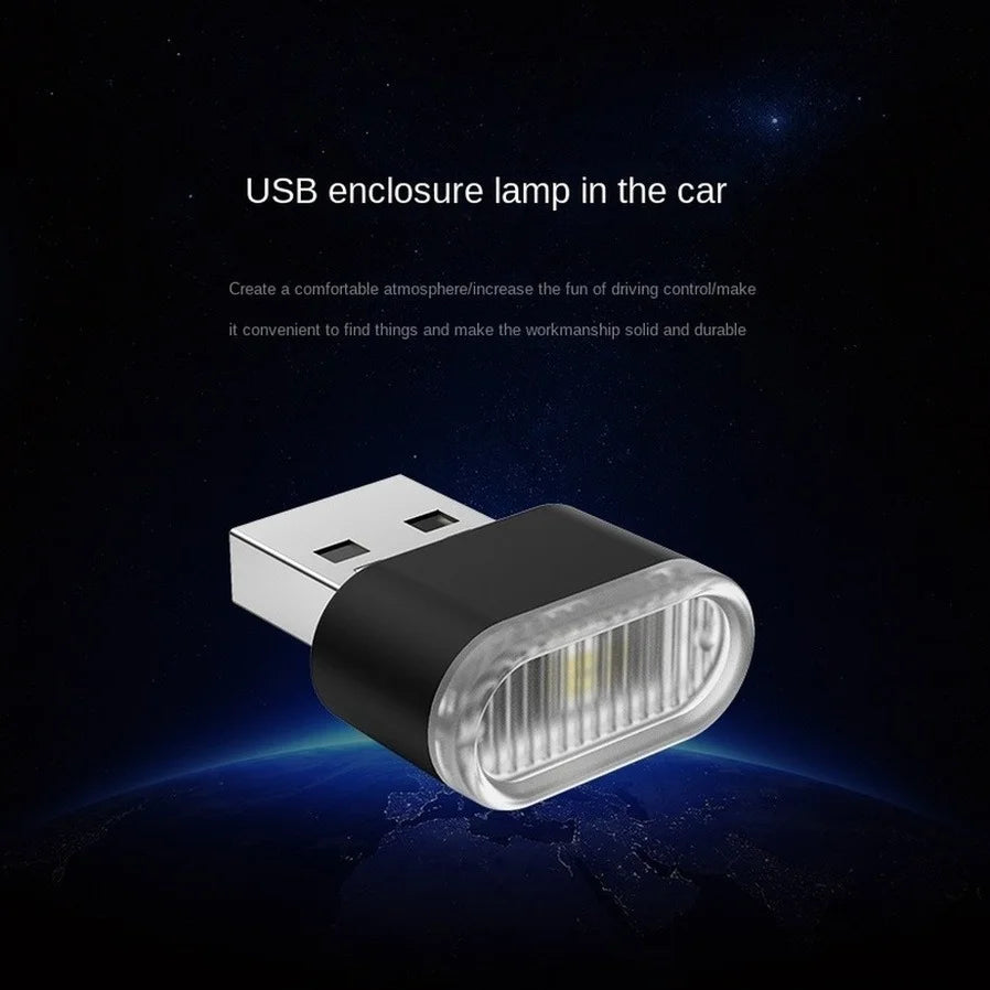 Usb carro mini led atmosfera luzes interior do carro lâmpada decorativa de néon iluminação emergência universal pc portátil plug and play