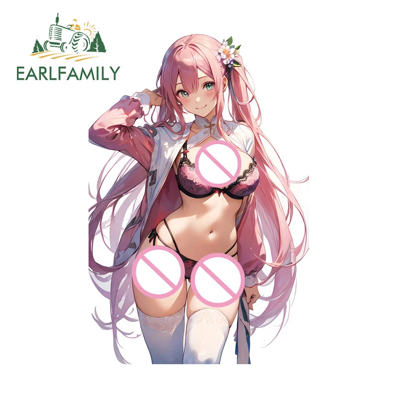 EARLFAMILY-Waifu Sexy Shikimori Decal, Vinil Car Adesivos, Laptop Motocicleta impermeável, Auto Styling Decoração, 13cm x 7.7cm