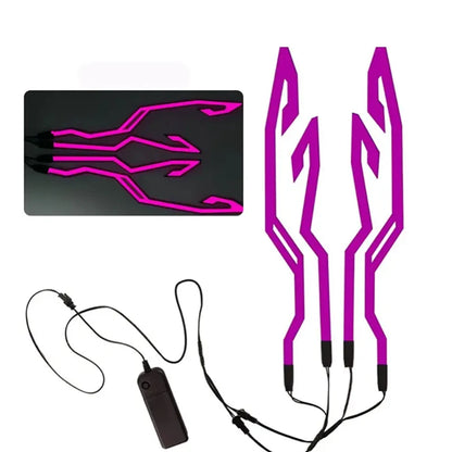Faixa de luz para capacete, adesivo el, led, luz para capacete de motocicleta, acessórios noturnos, à prova d'água, luz fria