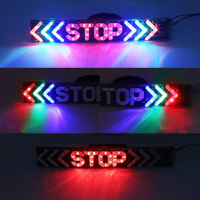 Led motocicleta luz flash parar lâmpada indicadora 12v universal moto freio sinal de volta condução lanterna traseira aviso luz da placa dia
