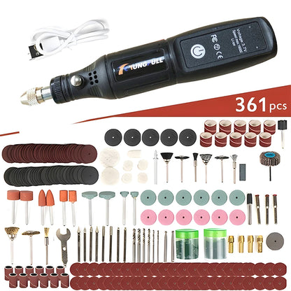 Ferramenta rotativa mini sem fio, furadeira elétrica, caneta de gravação recarregável por USB, para uso manual, polimento, perfuração, entalhe e trabalhos de bricolagem.