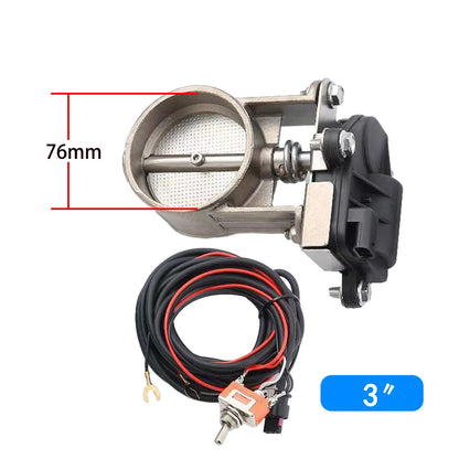 Válvula de controle de exaustão elétrica, baixa pressão, Catback Downpipe, 2 ", 2.25", 2.5 ", 2.75", 3"