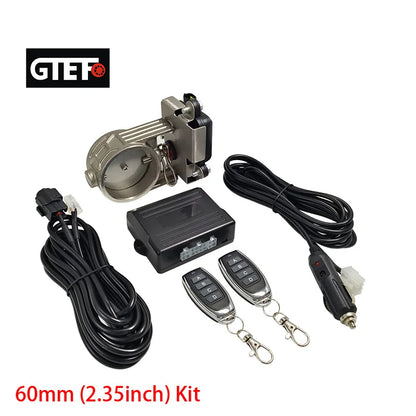 Kit de Válvula Elétrica Universal para Escape de Carro GTEFO 51 60 63 70 76MM com Controle Remoto Sem Fio e Botão de Acionamento Eletrônico Multiângulo