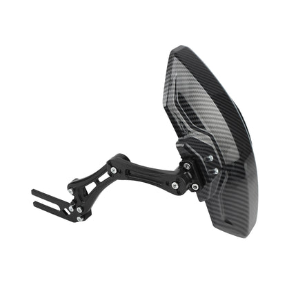 Para-lamas de roda traseira de fibra de carbono de imitação ajustável para motocicleta para cafe racer e-bike scooter ciclomotor peças universais