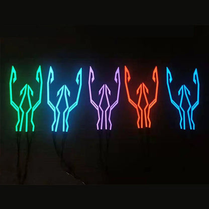Faixa de luz para capacete, adesivo el, led, luz para capacete de motocicleta, acessórios noturnos, à prova d'água, luz fria