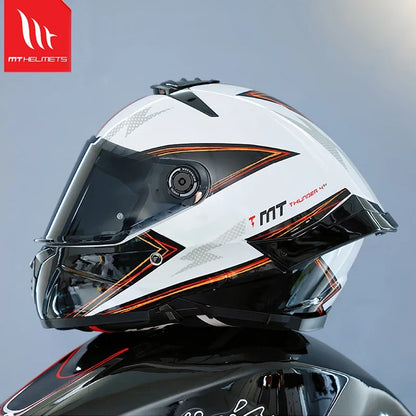 Capacete de Motocicleta MT Thunder 4 SV Original Espanhol, Capacete Integral com Lente Dupla, Certificação ECE DOT, Capacetes para Moto