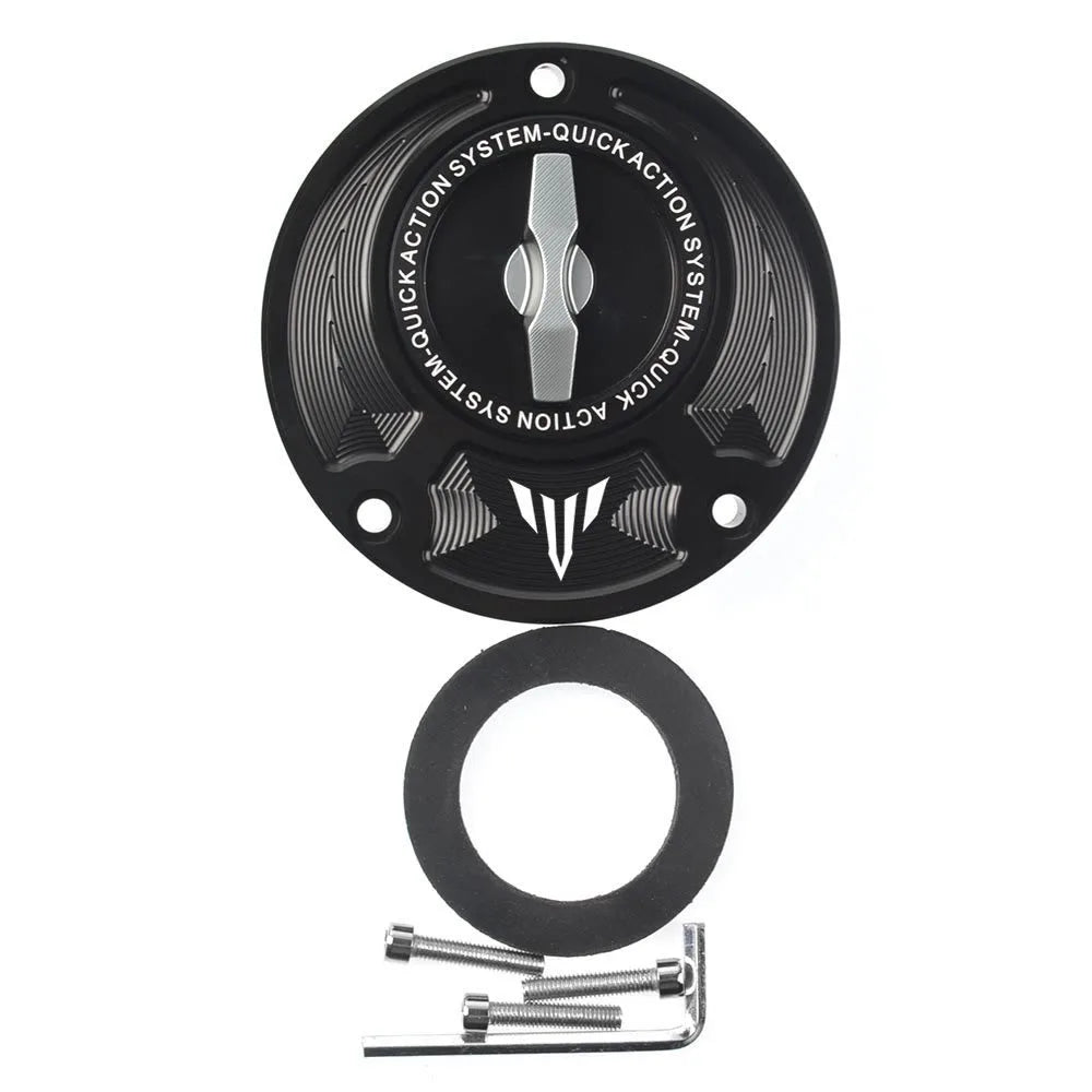 Tampa do tanque de combustível de abertura rápida sem chave em liga de alumínio para motocicletas, acessórios para MT-01 MT-03 MT07 MT-09 MT-10 MT-125 MT-15