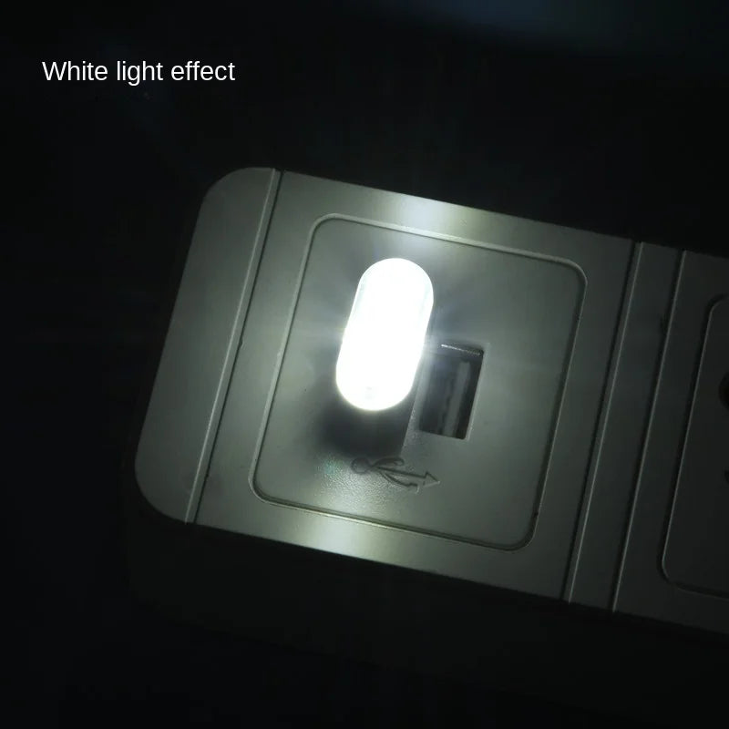 Usb carro mini led atmosfera luzes interior do carro lâmpada decorativa de néon iluminação emergência universal pc portátil plug and play