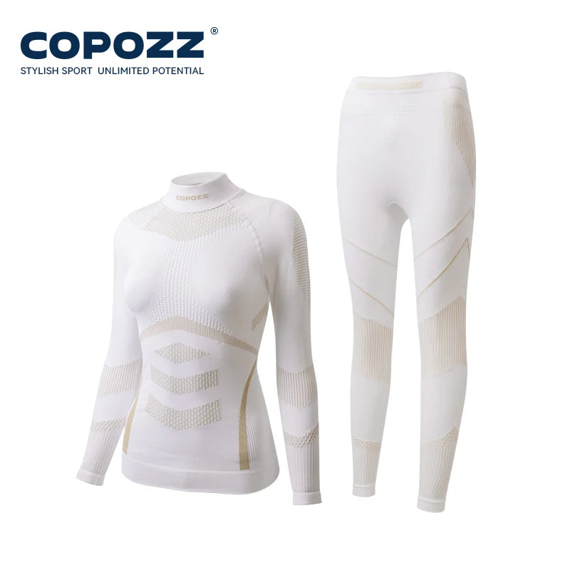 Copozz mulheres homens 3a antimicrobiano esqui roupa interior térmica fitness treino ginásio snowboard esporte pressão suporta quente longo johns