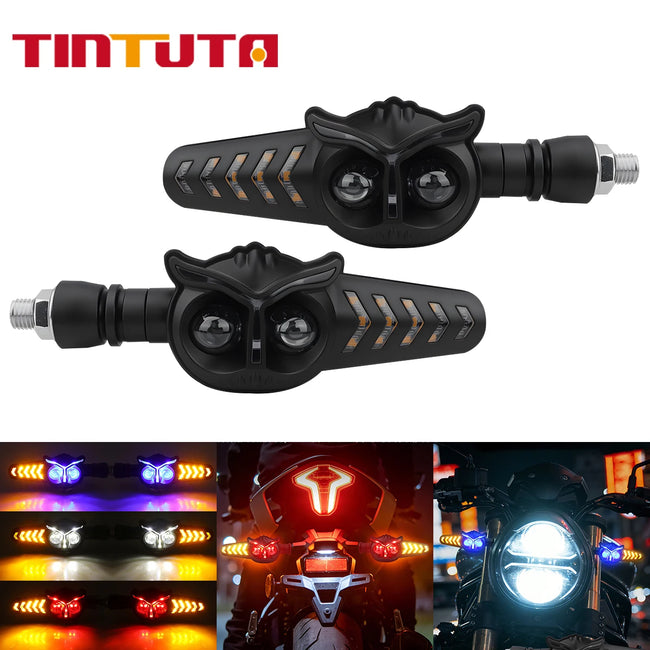 Luz de Sinalização LED para Motocicleta 2PCS 12V 24V, Lâmpada Indicadora de Pisca Segura, Lâmpada de Freio Traseira, Lâmpada Decorativa DRL para YAMAHA Honda