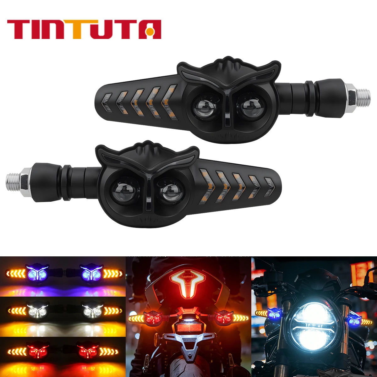 Luz de Sinalização LED para Motocicleta 2PCS 12V 24V, Lâmpada Indicadora de Pisca Segura, Lâmpada de Freio Traseira, Lâmpada Decorativa DRL para YAMAHA Honda
