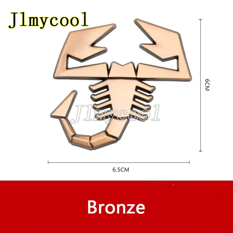 3d metal escorpião estilo do carro hrome liga de zinco adesivo emblema adesivo decalque para fiat abarth 500 600 124 125 595 egea