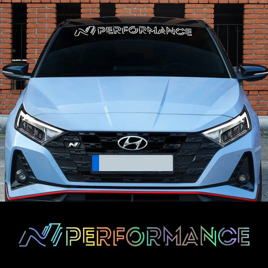 N desempenho adesivo de para-brisa de carro para hyundai i20 i30 ioniq 5 n-line estilo de corrida decoração de vinil decalque acessórios de ajuste automático