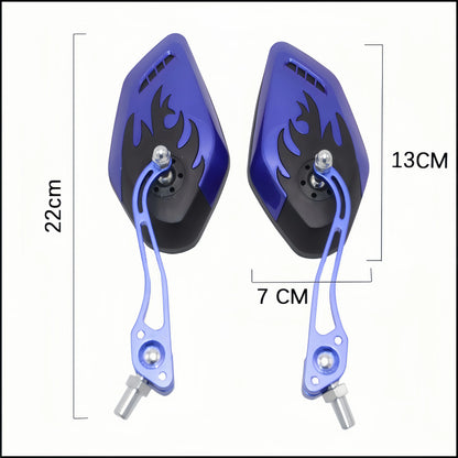 2 Peças de Espelhos Retrovisores Universais para Motocicletas 8mm 10mm para Honda, Suzuki, Yamaha, Acessórios de Modificação para Veículos Elétricos e Scooters