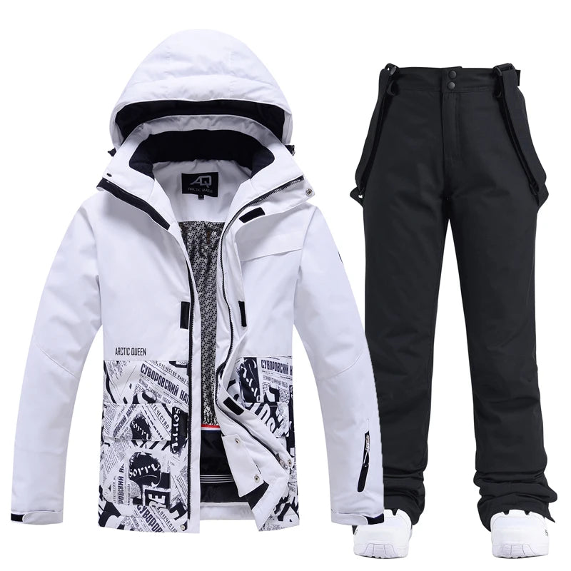 Roupa de neve masculina e feminina, roupas para snowboard, roupas de inverno, esqui, conjuntos de jaqueta e calça de neve, roupas de snowboard, feminino