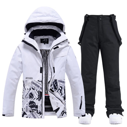 Roupa de neve masculina e feminina, roupas para snowboard, roupas de inverno, esqui, conjuntos de jaqueta e calça de neve, roupas de snowboard, feminino