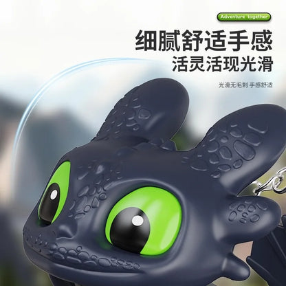 Novo Enfeite Miniatura de Desenho Animado Como Treinar Seu Dragão Desdentado com Olhos que Acendem e Piscam, Efeito de Luz, Asas Móveis e Pingente