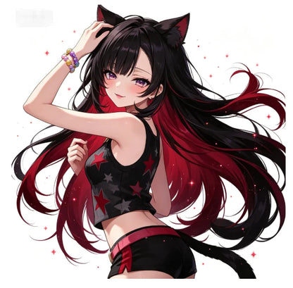 1 Adesivo de Vinil com Orelhas de Gato para Meninas Anime, Adesivo Impermeável e Resistente ao Sol para Carro, Moto, Garrafa de Água, Laptop, Presente para Otakus