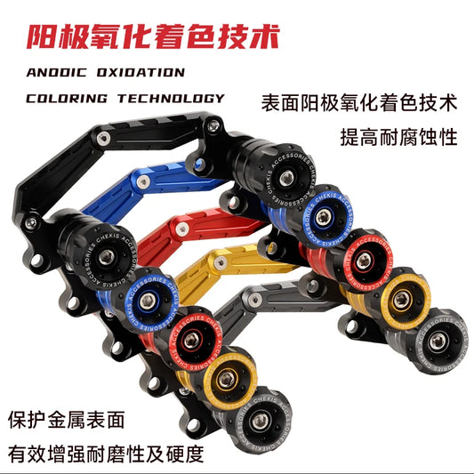 Chekis acessórios genuínos para motocicleta, adequados para yamaha nmax125/155 xmax250/300 nvx155 aerox155, tubo de escape modificado, bastão anti-queda, proteção de bola anticolisão